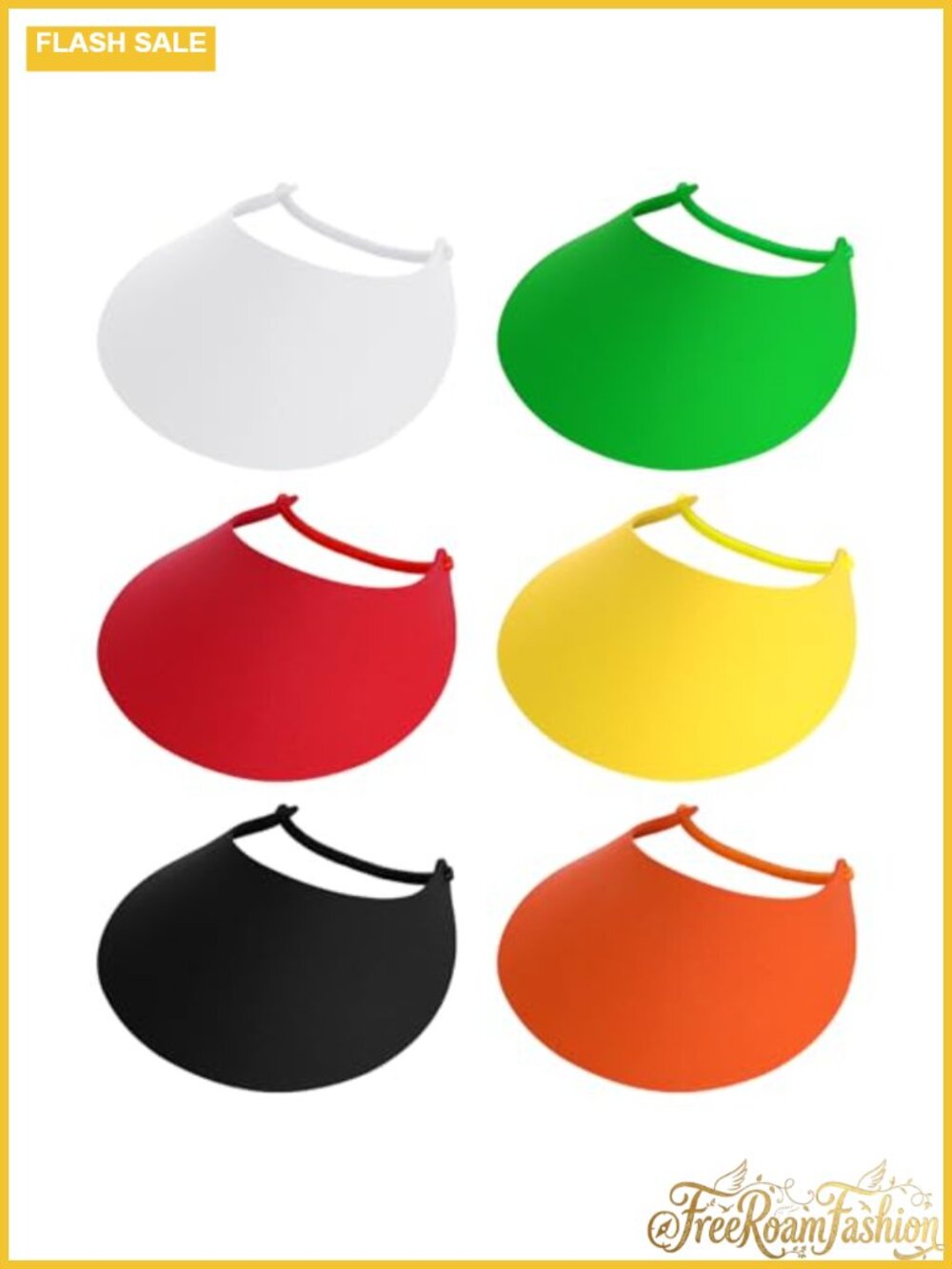 6 Pack Soft Foam Sun Visors Adjustable Coil Bands UV Protection Beach Outdoor
